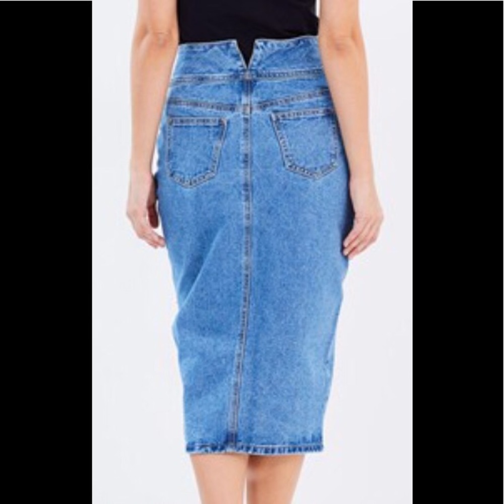 Lost Ink via ASOS high waist denim skirt - Picture 3 of 4